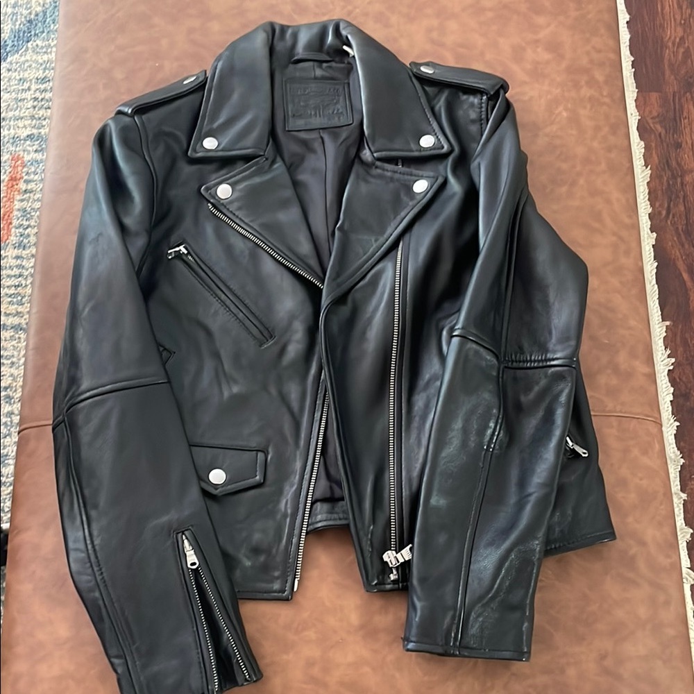 Levi’s Black Leather Biker Jacket